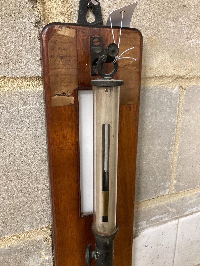 A Victorian scientific stick barometer, height 100cm